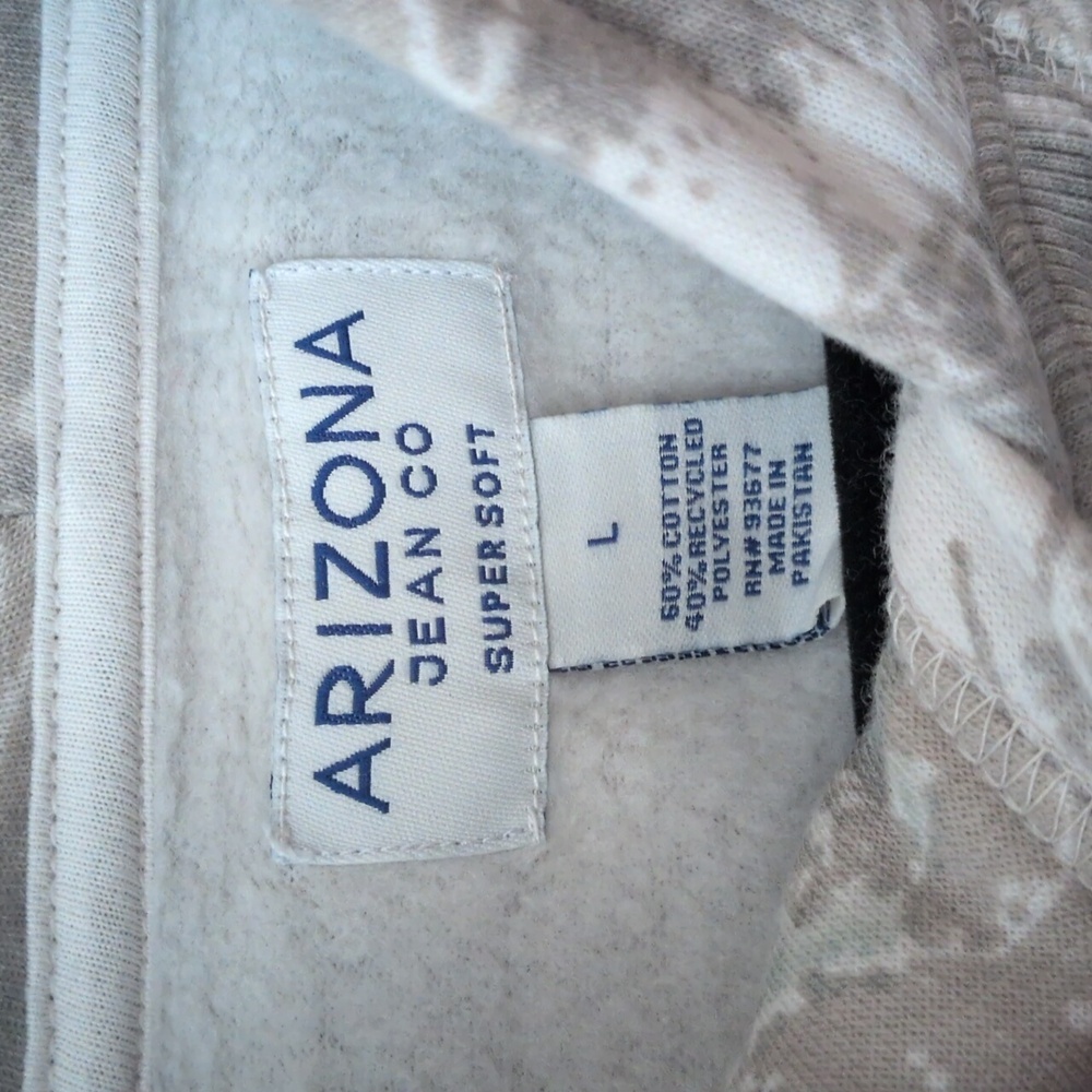 Arizona Men's Super Soft Fleece Hoodie, Camouflage, Size Large, Like New - Picture 4 of 7